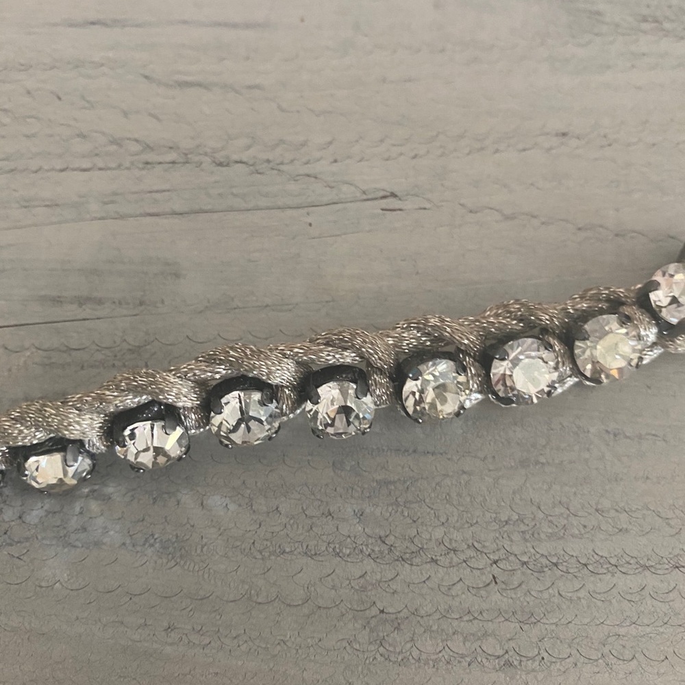 Henri Bendel  Snap Gun Metal Chrystal Bracelet​​​​​​​​​ - Picture 7 of 8